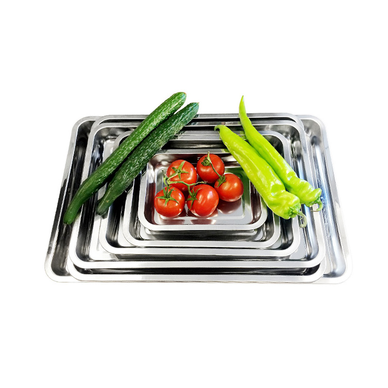 Yuncheng laboratory stainless steel tray 201 thickened 304 square plate deep plate shallow plate non-magnetic 22 27 30
