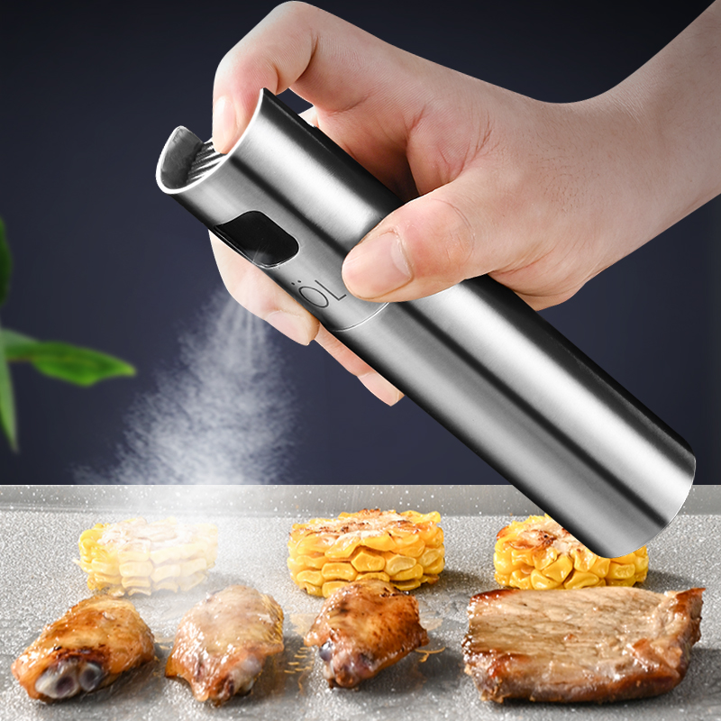 Brilliant Kitchen Oil Spray Bottle Spray Air Pressure Type Fitness Control Oil Barbecue Control Oil Pot Home Olive Oil Oil Spray Pot