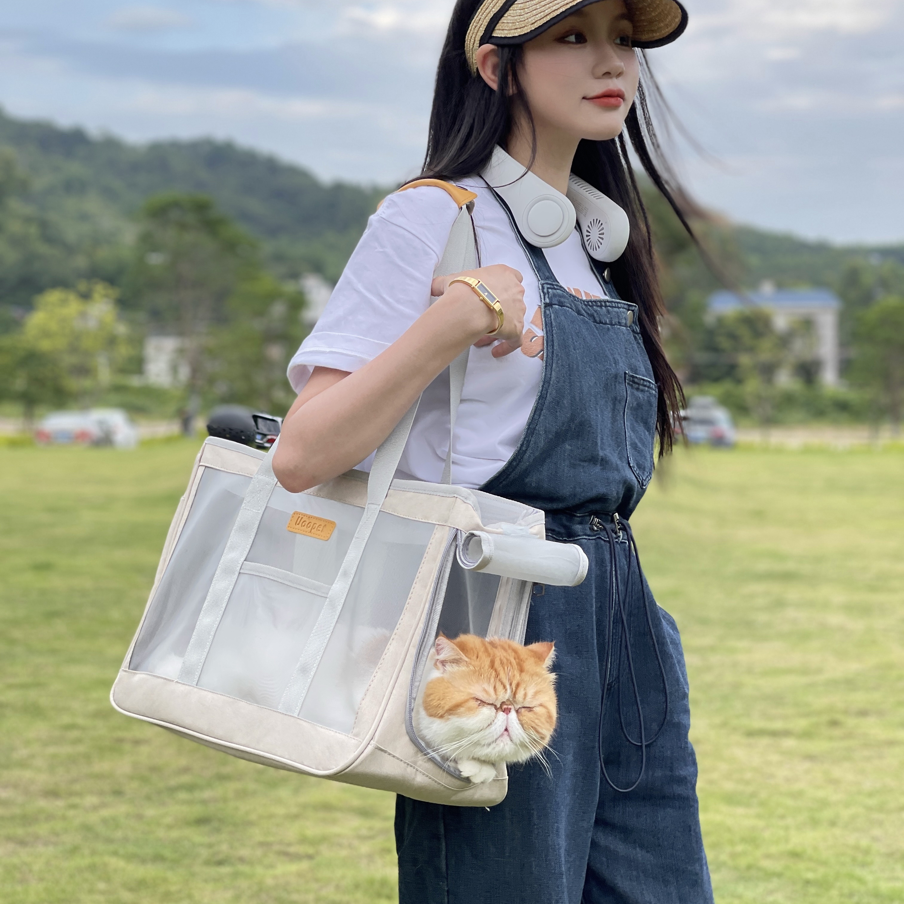 Cat bag breathable go out portable summer pet travel bag cat bag messenger dog portable large-capacity cat carry bag