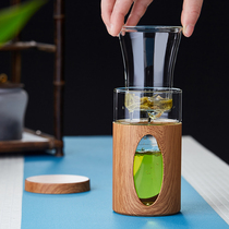 Portable glass insulated tea cup tea water separation with lid filter water cup Home Office three-piece cup tea cup