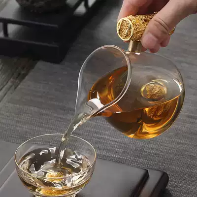 Honghu cup bottom Tibetan flower hollow side put the road Cup heat-resistant glass tea tea tea filter male Cup kung fu tea set