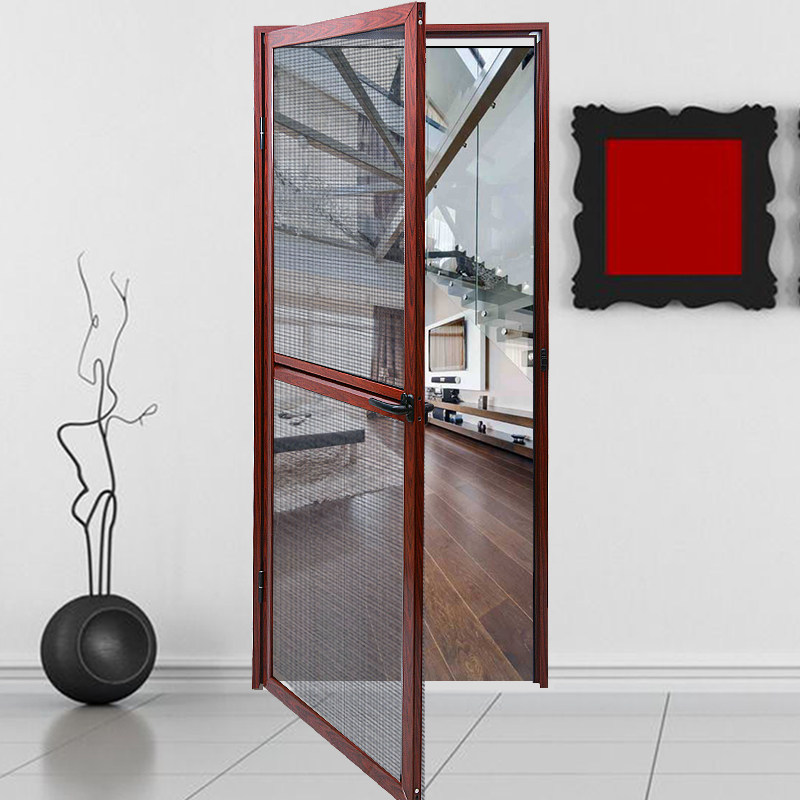 Chorusen Golden Steel Mesh Magnetic Suction Mosquito Screen Door Ventilation Rat Aluminum Alloy Removable Washable Flat Open Folding Household Screen Door