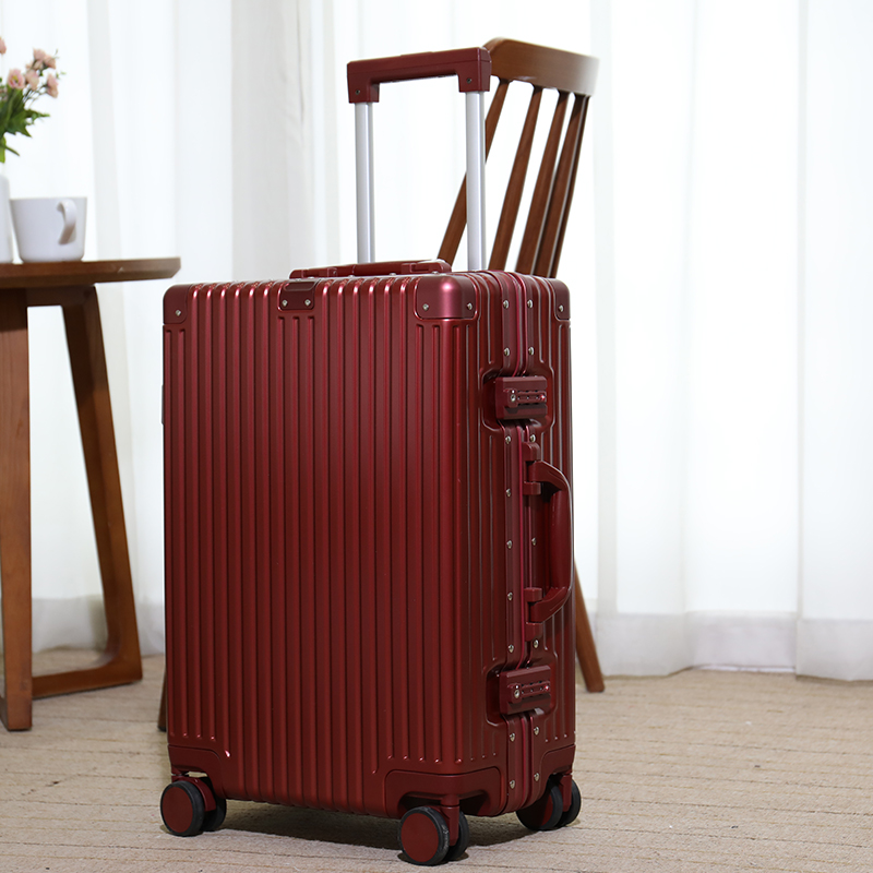 Aluminum frame suitcase universal wheel male and female trolley case 20 inch wedding case large capacity 26 inch PC case student suitcase