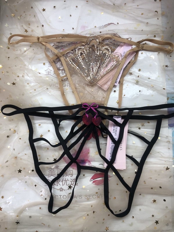 Victoria's Secret Lace-Up Cutout Embroidery Floral Cherry High-End Panties