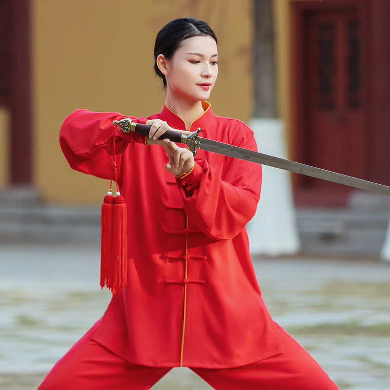 Water Ink Tai Chi Fashion Cotton Hemp Tai Chi Clothes Men And Women High-end Floating Comfort Taijiquan Performance Practice Clothing Summer Fall