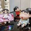 Crayon Shin-Chan Phone Stand Lazy Phone Holder Cute Desktop Ornament Figurine Model Trendy Toy Gift for Friends Fun Personalized Creative Phone Stand