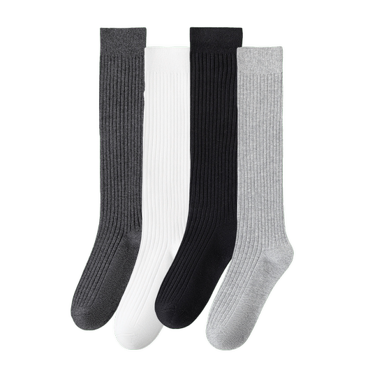 Combed cotton pressure plastic calf socks JK over-knee socks