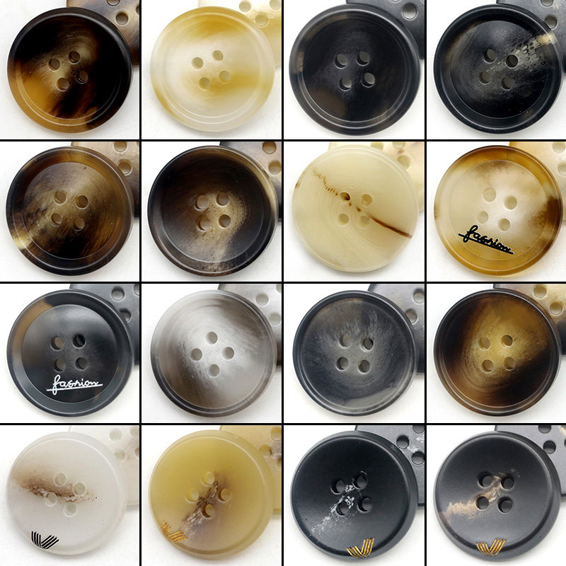 Resin button new men's and women's windbreaker button coat coat suit woolen round matte button all-match delicate button