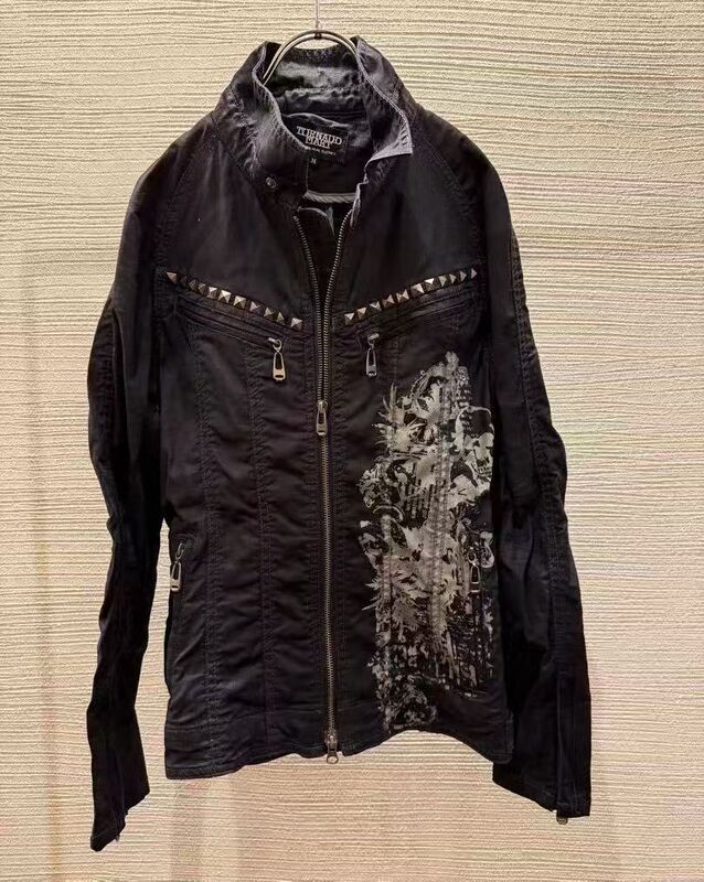 New Release - Tornato Mart Visual Style Skull Studded Black Jacket New Release - Tornato Mart Visual Style Skull Studded Black Jacket