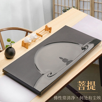 Stone craftsman New Chinese style natural black gold stone tea tray custom whole household stone small tea table simple tea sea