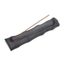Stone craftsman natural black gold stone incense stick bamboo newspaper peace creative leaf incense device Black gold stone tea tray accessories household