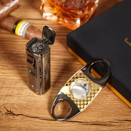 LUXFO Langyou Сигара с сигарной рукавом, покрытый рукавом, сигарет, сигарет, сигарет, устройство для выреза