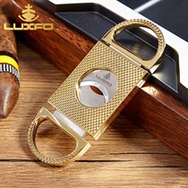 LUXFO Langyou Whole Metal Cigar Cutter Ultra Thin Portable Smoothing Ski Garbage Cutter Sharp Mens Gift