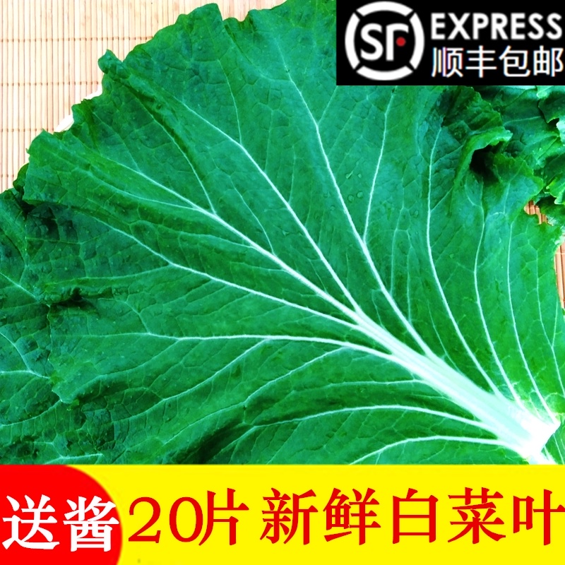 Fresh cabbage leaves Northeast farm vegetables bag rice bag cabbage leaves dip sauce vegetables are now picked Jilin 20 leaves ready-to-eat
