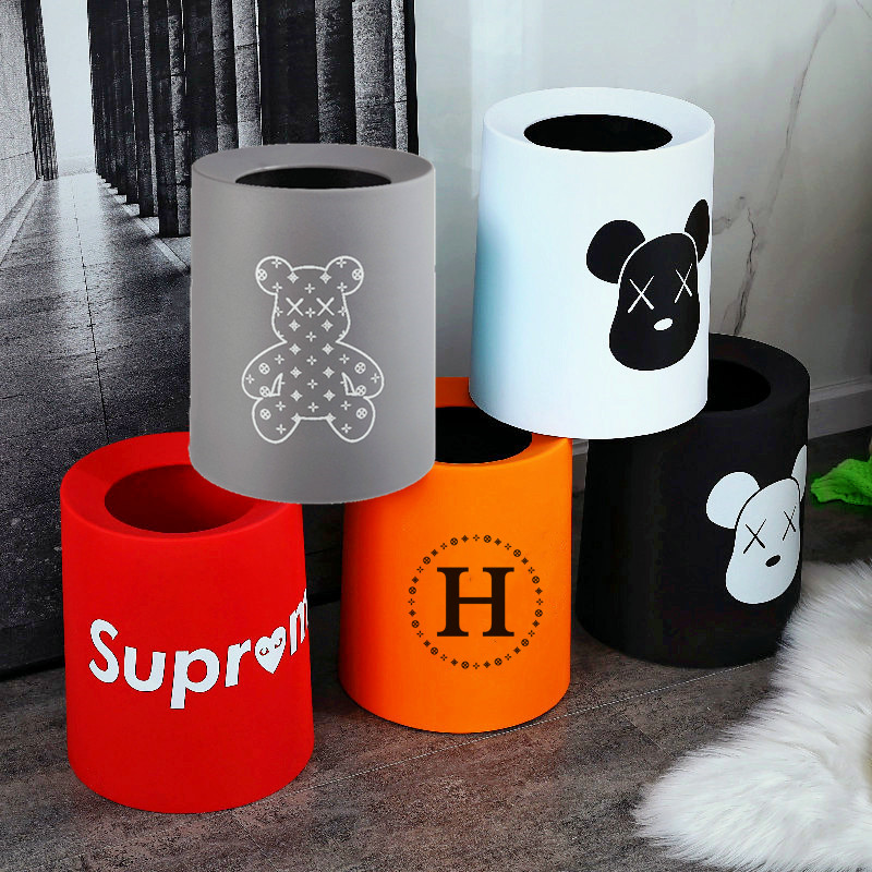 Nordic style ins light luxury net red trash can home cute girl living room bedroom size toilet powder room