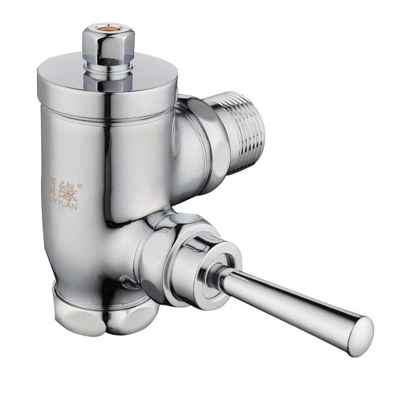 Germany SVYOO all copper squat toilet flushing valve 90 degree angle right angle hand press stool flushing valve hand screw flushing