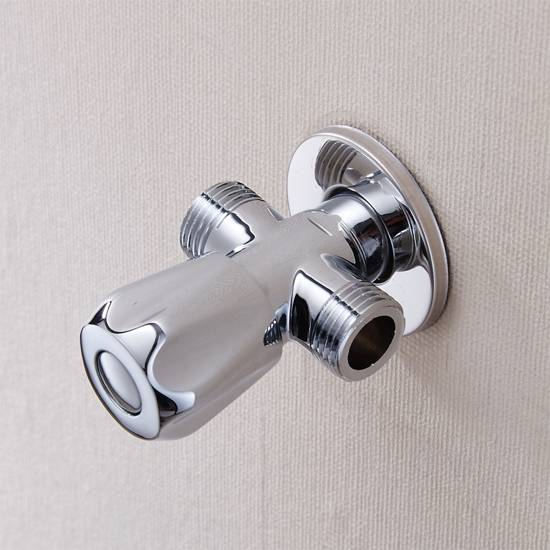 Triangle valve one-in-two-out all-copper hot and cold water universal all-copper body thickened water valve switch water valve