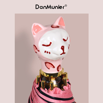 DanMunier cat cat umbrella cute umbrella female sunny and rainy dual-use high-value folding sunscreen sunshade sun umbrella