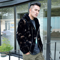 New mink leather Grand coat mens mink American mink fashion locomotive Mink Fur Fur Coats Male mink fur