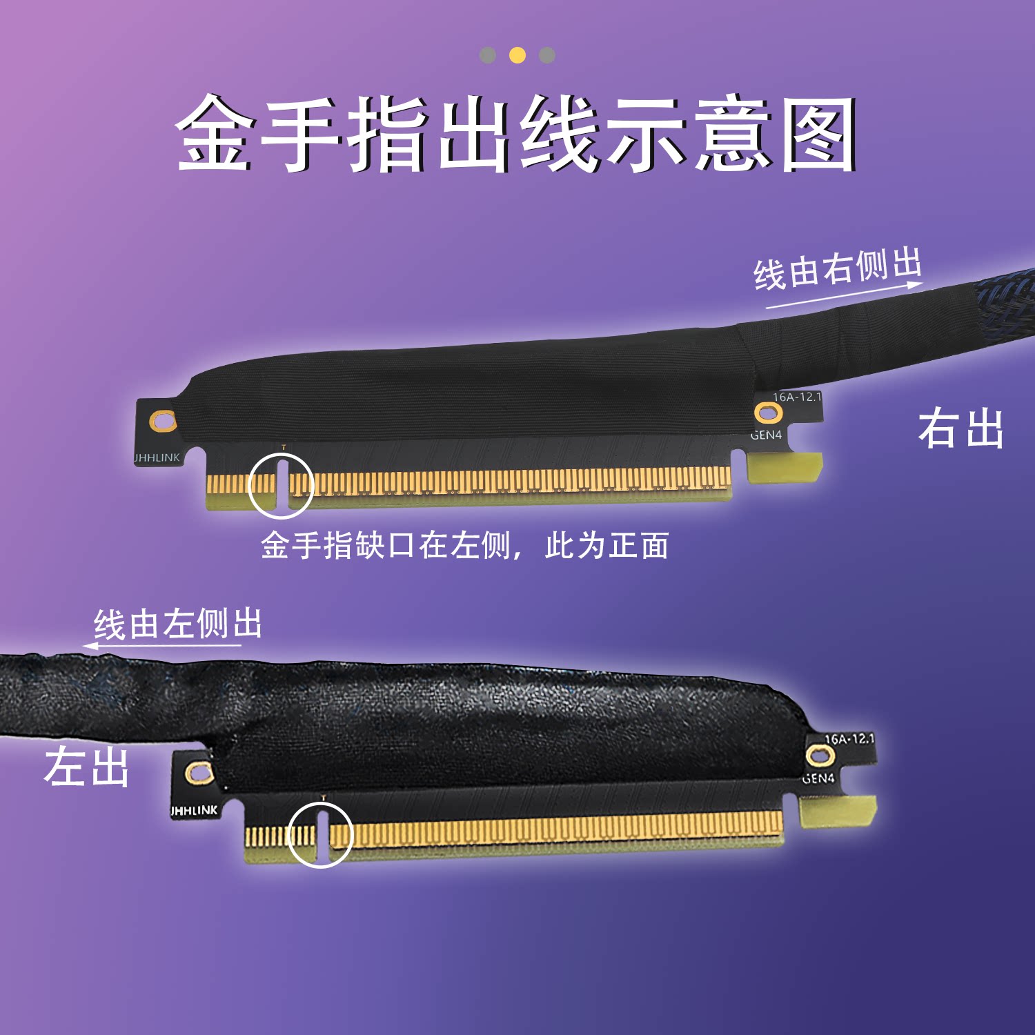 Кабель-удлинитель PCIe 4.0 JHH-LINK 30 см