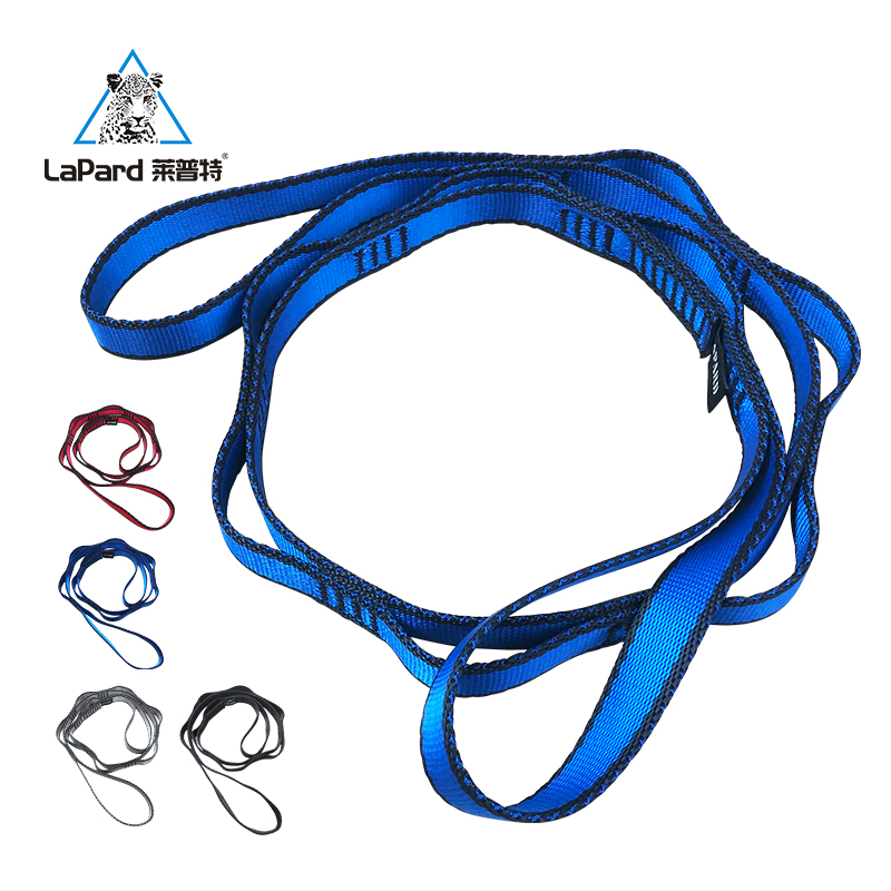 Lept outdoor mountaineering climbing chrysanthemum rope flat belt ring rope aerial yoga hammock downhill wear-resistant flat belt equipment ring