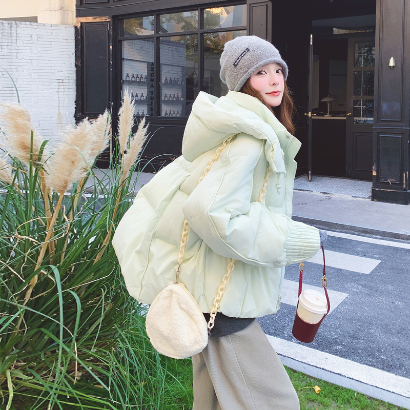Light Green Super Stylish High-End Hooded down Jacket for Women 2026 Winter New Korean Fashion Trendy 90% down Coat