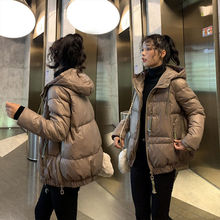 悟江南亮面羽绒棉服女短款2020新款