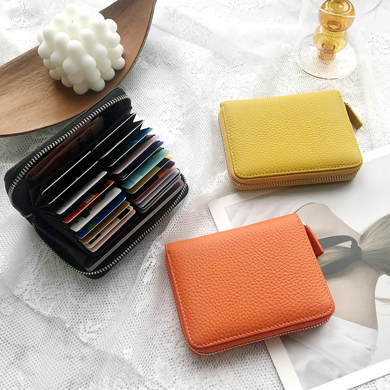 Card case women's large-capacity multi-card card case anti-degaussing 2022 new net red ins wind card case high-end zipper