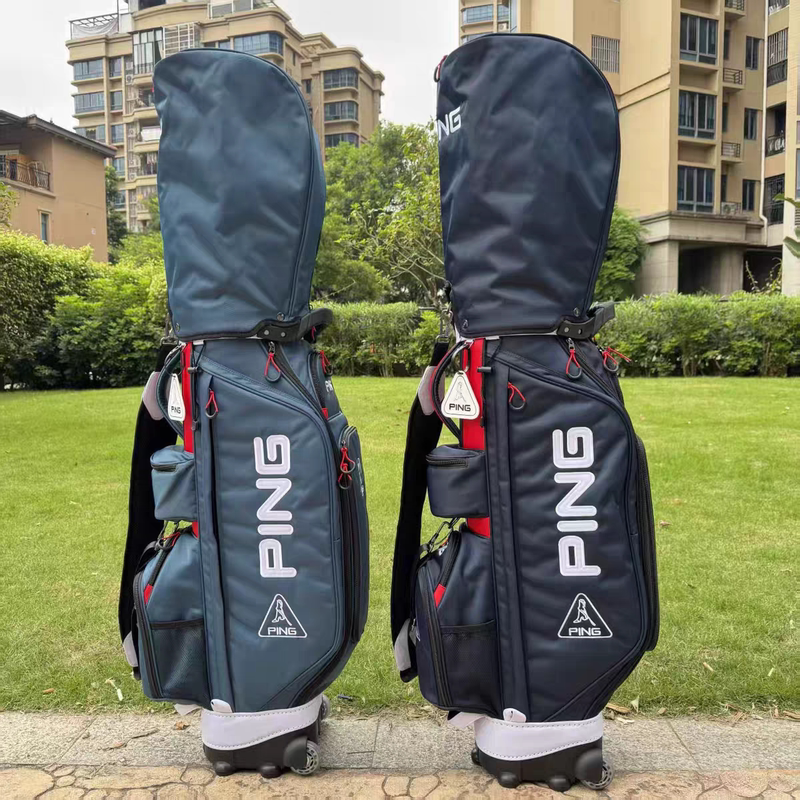 Golf Bag for Men and Women, Waterproof Fabric, Lightweight, with Wheels, Standard Golf Bag, Golf Equipment, Club Bag, Shoe Bag Golf Bag for Men and Women, Waterproof Fabric, Lightweight, with Wheels, Standard Golf Bag, Golf Equipment, Club Bag, Shoe Bag