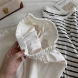 Белые тонкие штаны, подходит для подростков, свободный прямой крой, из хлопка и льна