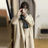 Шерстяное демисезонное шерстяное пальто, демисезонная длинная куртка, подходит для подростков, средней длины