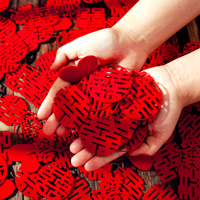 Wedding mini hand throwing joy word creative wedding room decoration bedroom living room decoration wedding fruit pan hi floor body small Kiko