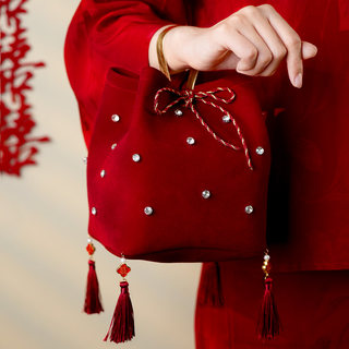 Red Handbag for Wedding Bride, Red Envelope Bag, Wedding Bag, Wedding Supplies, Wedding Bridesmaid Gift Bag, Souvenir