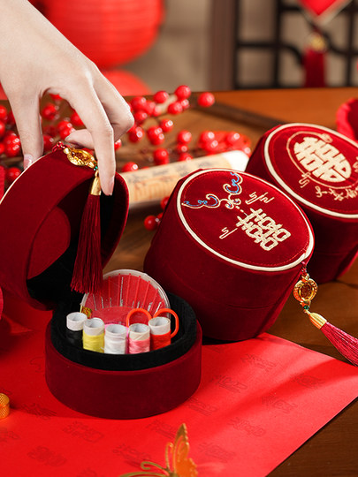 Sewing Box, Wedding Luxury Sewing Kit, High-End Light Luxury Dowry Sewing Set, Full Set of Dowry Items for the Bride