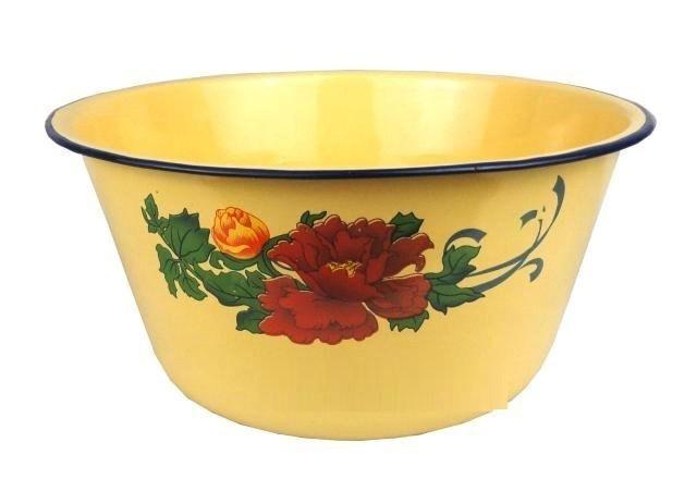 Enamel soup bowl basin thickening magnetic magnetic ceramic POTS home little and the basin that wash a face with cover large capacity in the kitchen