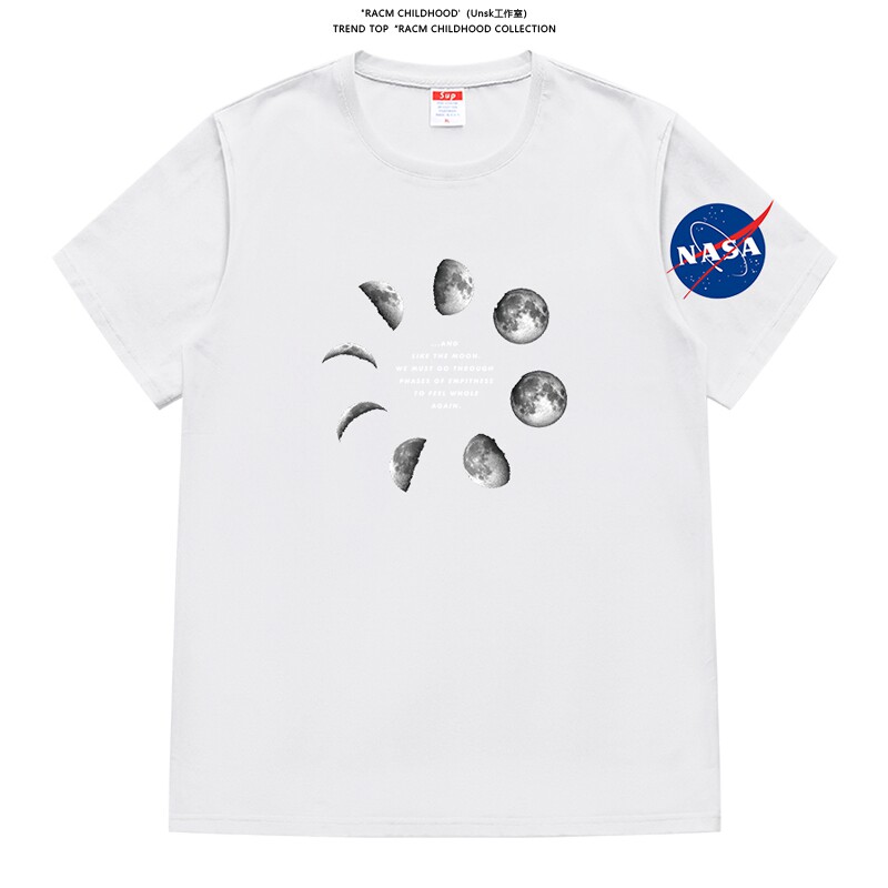 Joint short sleeve women's official website flagship store popular logo summer cartoon graffiti lovers T-shirt shirt male NASA2021