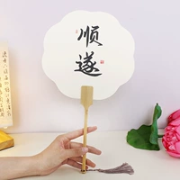 Специально разработанный лаковый веер с надписью [Shunsui] белого цвета, восемь лепестков [упаковка из 10 шт.]