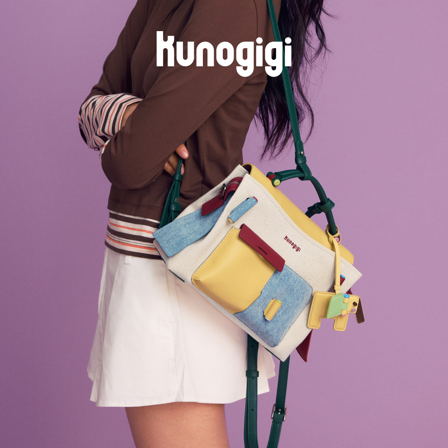 KUNOGIGI/古良吉吉积木双肩包2026新通勤背包手跨穿女包