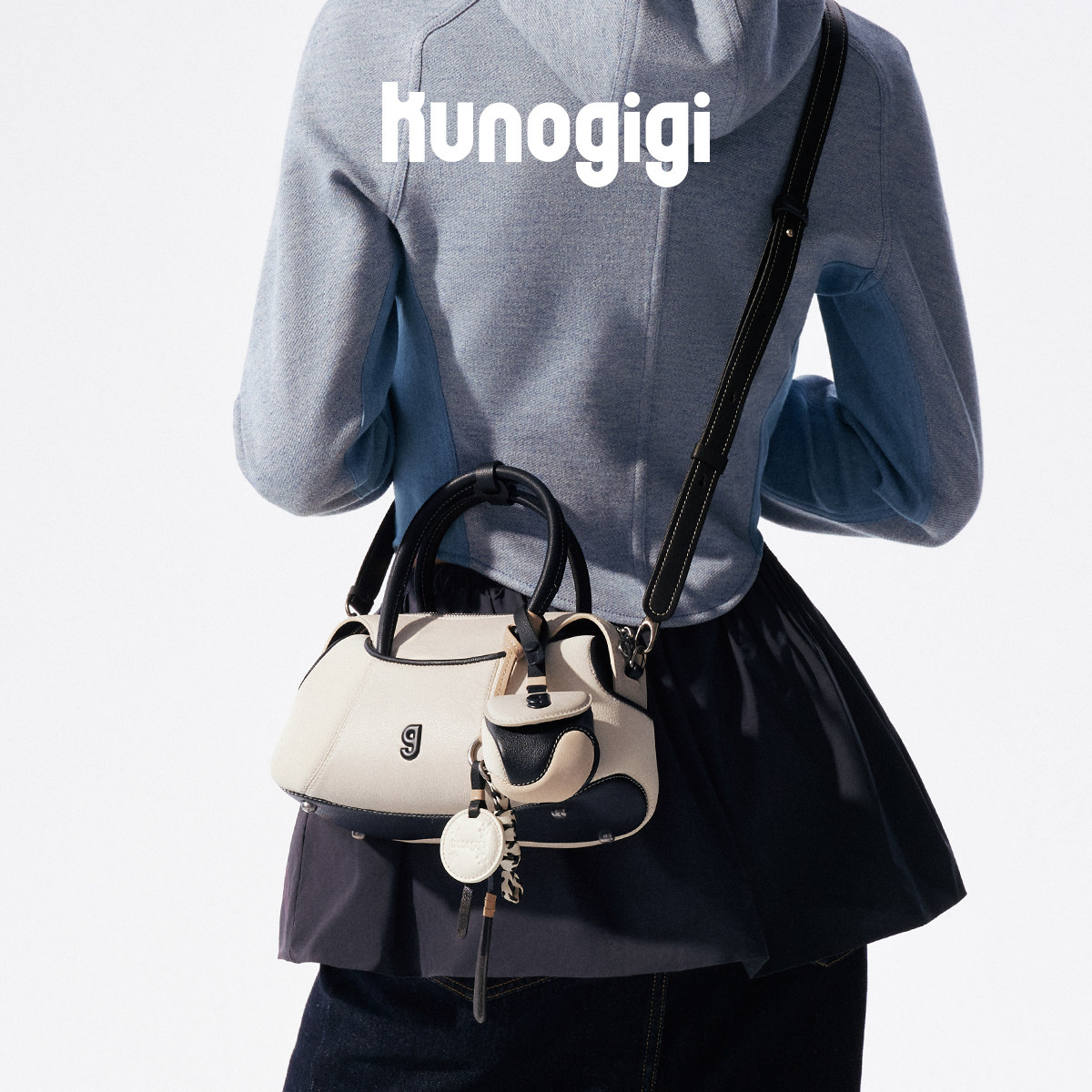 KUNOGIGI Baseball Boston Bag Small High-End Vintage Women's Commuter Crossbody Bag - Thumbnail 4