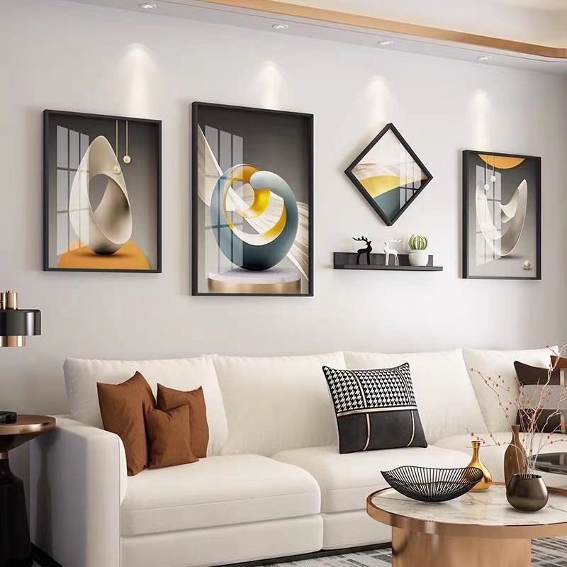 Nordic Living Room Decoration Painting Modern Minimalist Sofa Background Wall Light Lavish Dining Room Hanging Painting Atmospheric Bedroom Room Fresco