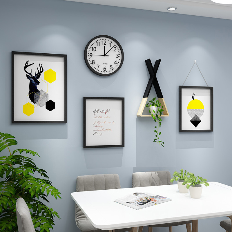 Nordic Dining Room Background Wall Decoration Painting Modern Brief Dining Hall Wall Decoration Mural Painting Genguan Living Room Creative Hanging Painting