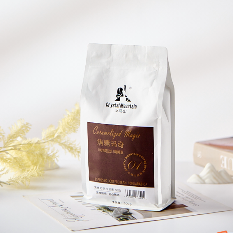 Crystal Mountain Premium Deep Roasted Fresh Arabica Coffee Beans Cuban Style Italian American Black Coffee Latte