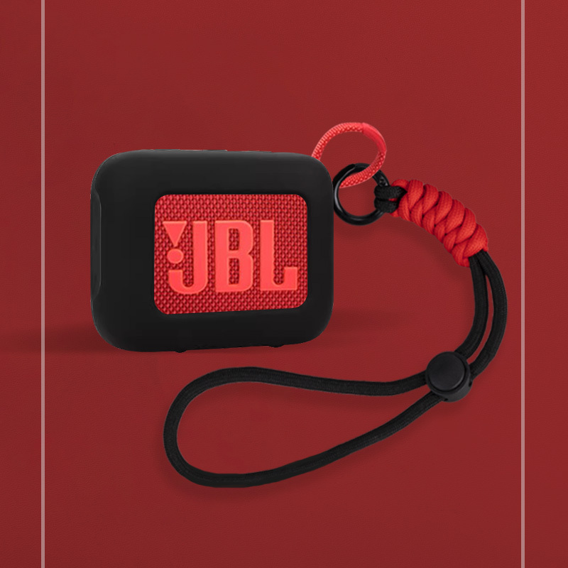 Suitable for Jbl Go4 Protective Case, Audio Speaker Silicone Case, Anti-Fall Soft Shell, Jbl 4Th Generation Bluetooth Speaker, Jblgo4 Outdoor Sports-Specific Anti-Fall Lanyard, Portable Storage Bag, Protective Shell