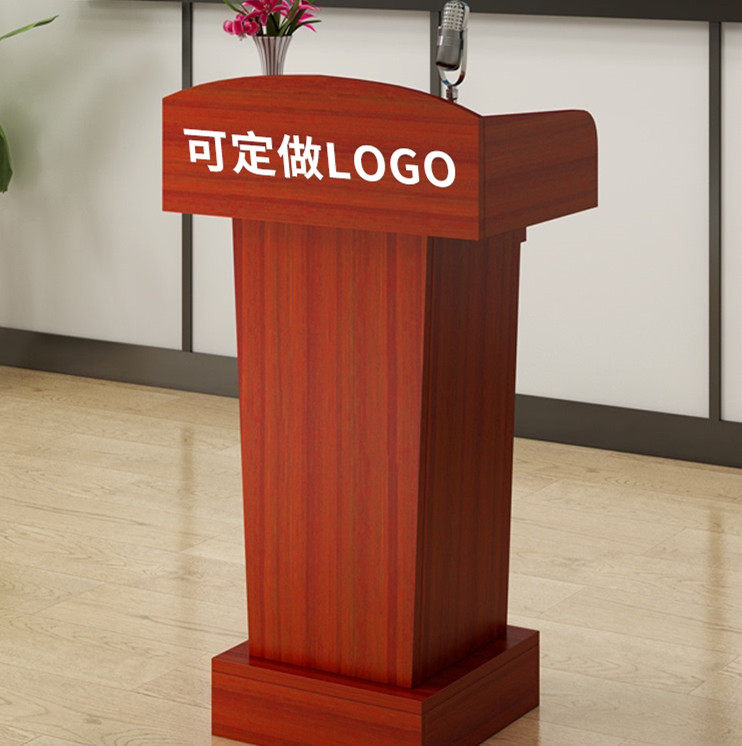 Lecture podium podium multimedia kindergarten custom square solid wood mobile simple reception desk meeting welcome