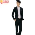 . Suit suit nam ba mảnh Mỏng phiên bản Hàn Quốc của trang phục chính thức mặc chuyên nghiệp trang phục chú rể áo cưới nam phù rể phù hợp với tây - Suit phù hợp