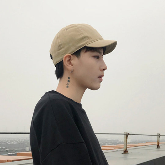 Mqvq Baseball Cap for Men with Short Brim, Spring and Autumn Vintage Solid Color Hat ins Trendy Couple Soft Top Summer Peaked Cap for Women