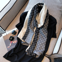 Cotton Hemp Shawl Woman Spring Fall Outside a thin section of the new 2021 Bursting Big Card Scarves Korean version 100 hitch Silk Scarf Advanced Sensation