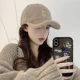 Mqvq Lamb Wool Baseball Cap for Women, Winter New Letter Design, Versatile, Face-Slimming, Thickened Deep Crown, Large Head Circumference