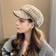 Mqvq Houndstooth Beret for Women, Winter Fashion Versatile Korean Style 2026 New British Retro Octagonal Hat
