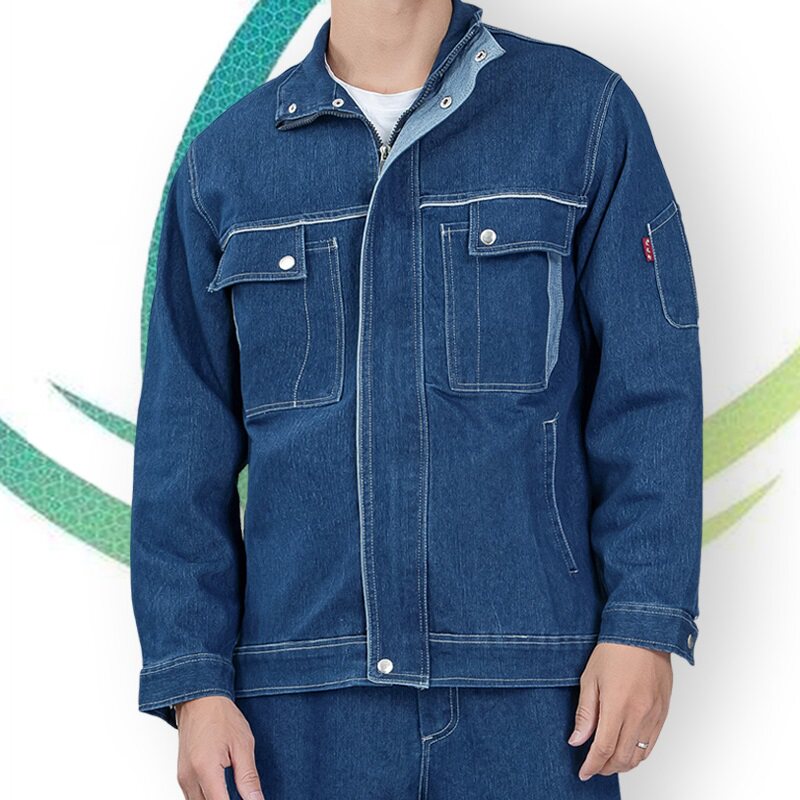Denim overalls suit male State Grid electrician electrician welder spring and autumn dirt-resistant long-sleeved labor insurance clothing customization